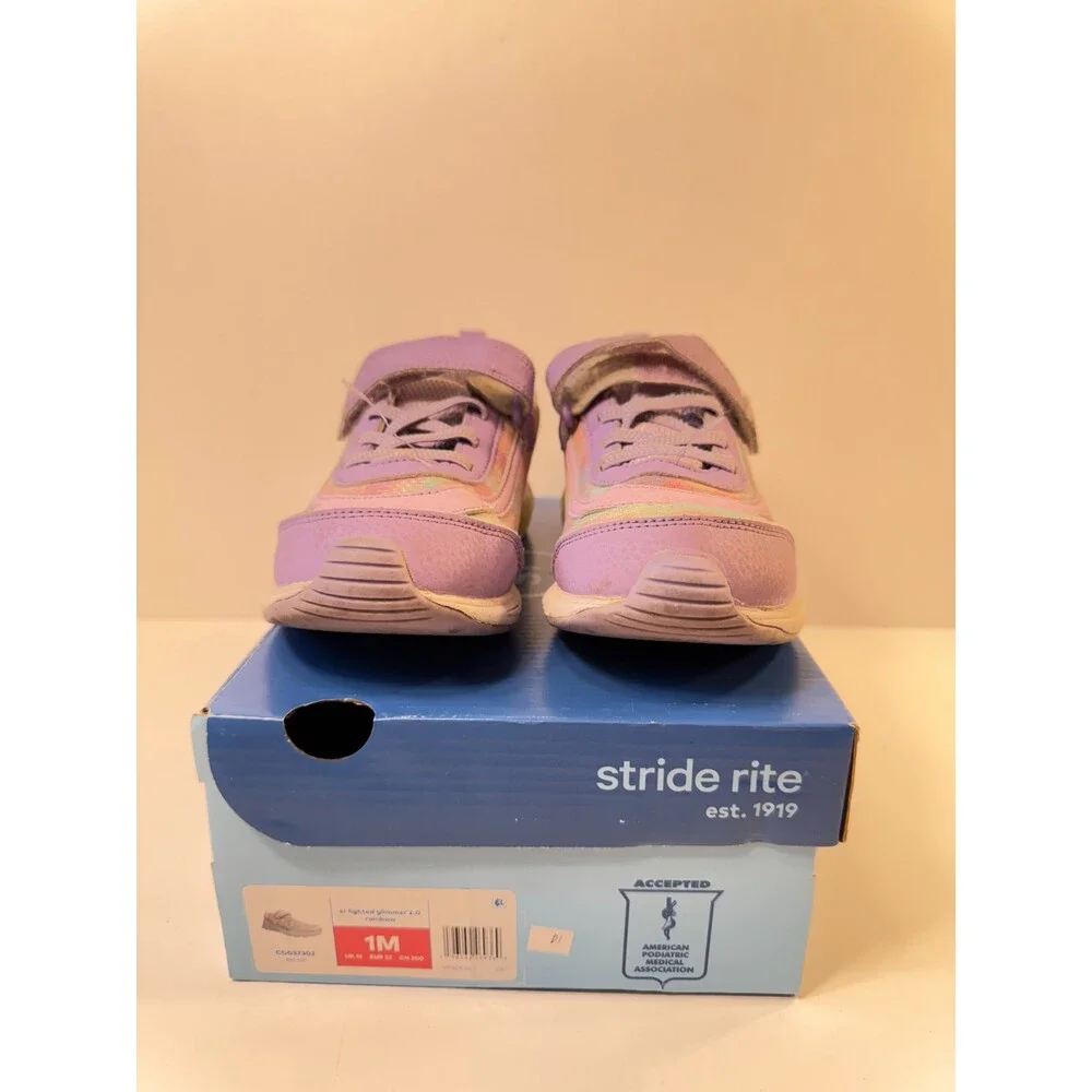 Stride Rite Girls Sneakers Purple Multicolor US 1 Youths